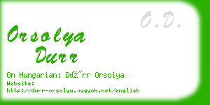 orsolya durr business card